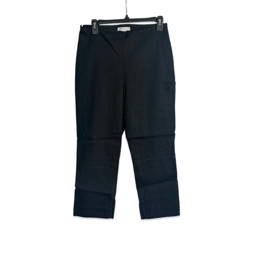 BRYN Walker Zip Capri Crop Pants Black Sz XS New W Flaw
